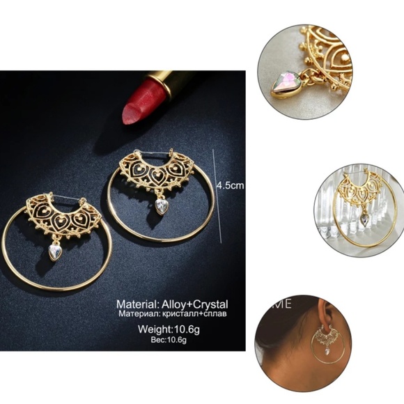 Gypsy Fun Hoop Boho Earrings Indian - Picture 3 of 4